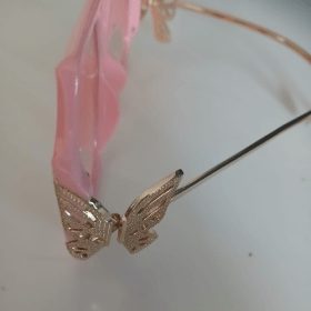 side Pink gold butterfly sunglasses