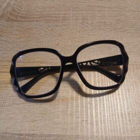 Black Textured Squares with Cutout Gold Details