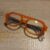 Orange Textured Aviators with Grey Details